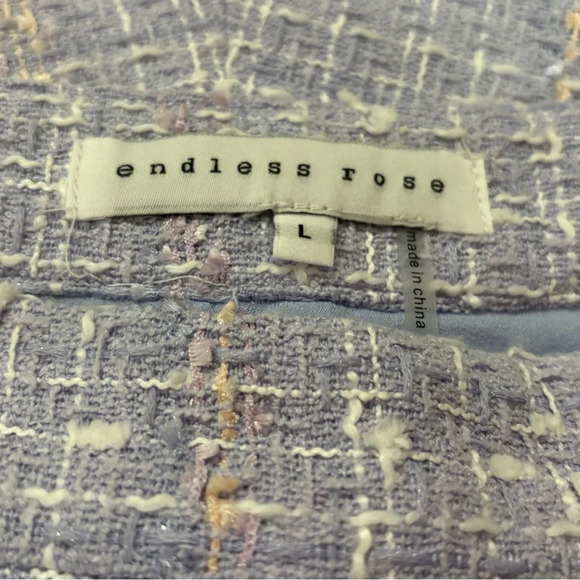 Endless Rose Lavender Tweed Sailor Style Shorts - Picture 5 of 7